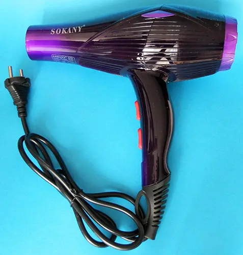 Foto dell’avviso ufficiale: Sokany Professional Hair Dryer Asciugacapelli — rischio: Ustioni & Scossa elettrica