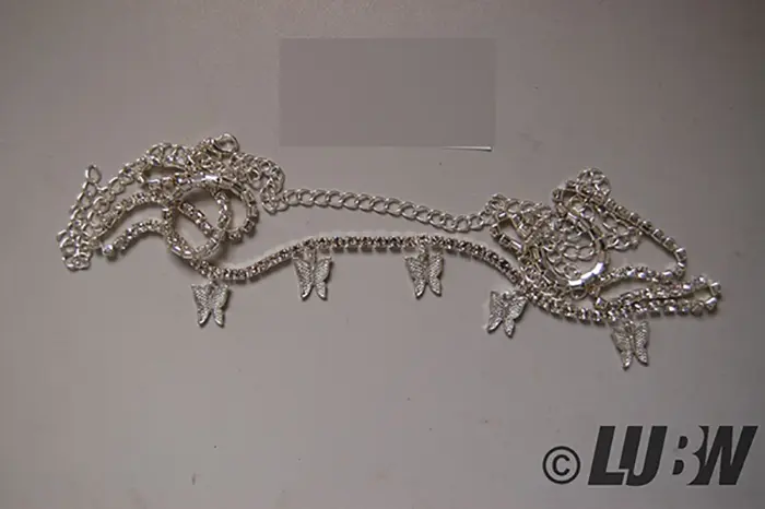 Zdjęcie z oficjalnego zgłoszenia: IYOU IYOU Glänzend Kristall Taillenkette Silber Schmetterling Strass Bauchketten Bling Nachtclub Bikini B Łańc — ryzyko: Chemiczne