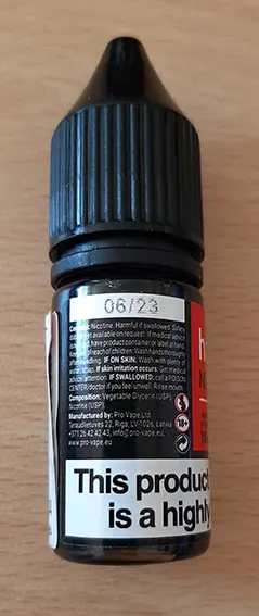 Photo de l’avis officiel: have have NicShot Liquide pour cigarettes électroniques — risque: Risque chimique