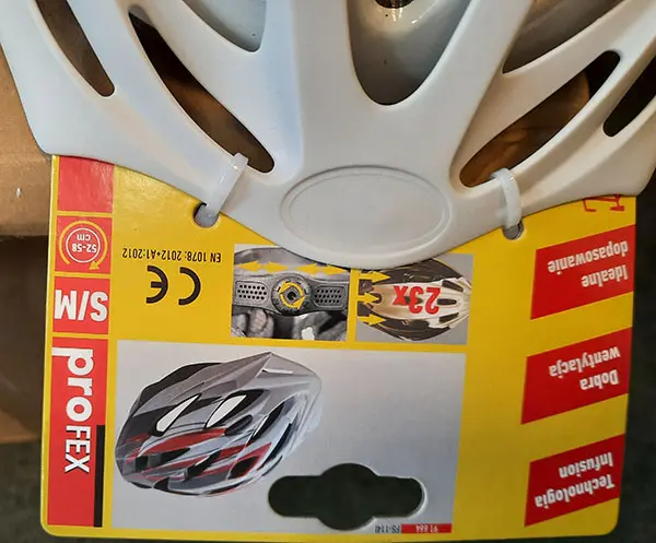 Photo de l’avis officiel: proFEX Protective helmet for cyclists Casque — risque: Blessures