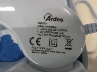 Photo de l’avis officiel: Ardes Sole mio soft for Bergamo Pochette d’eau chaude électrique — risque: Brûlures & Choc électrique