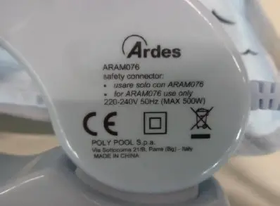 Photo de l’avis officiel: Ardes Sole mio soft Pochette d’eau chaude électrique — risque: Brûlures & Choc électrique
