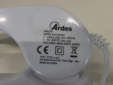 Foto do aviso oficial: Ardes Manolo Mala de água quente elétrica — risco: Queimaduras & Choque elétrico