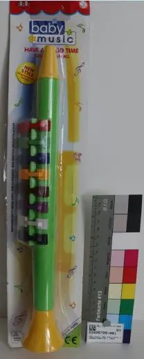 Foto do aviso oficial: baby music baby music Clarinete de brinquedo — risco: Engasgamento