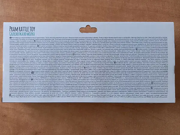 Photo from the official notice: AKUKU Pram rattle toy — choking risk