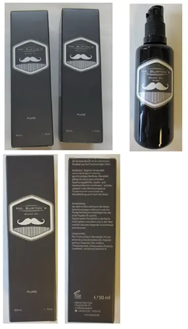 Foto dell’avviso ufficiale: Mr. Burton's Mr. Burton's Beard Oil Pure Olio di barba — rischio: Rischio chimico