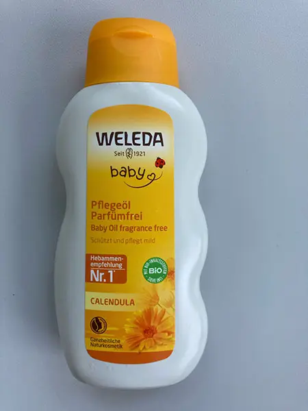 Photo from the official notice: Weleda Baby Pflegeöl Parfümfrei / Baby Oil frangrance free Calendula skin care oil — microbiological risk