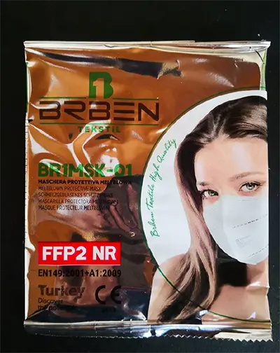 Foto del aviso oficial: Polotransz FFP2 eldobható szájmaszk / DISPOSABLE FFP2 FACE MASK Máscara de filtro de partículas — riesgo: Otros riesgos para la salud
