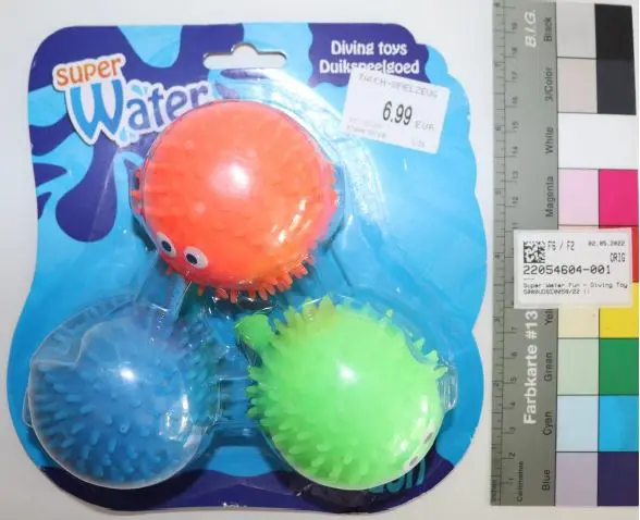 Foto do aviso oficial: Super Water Fun Diving Toys Brinquedo do puffer — risco: Engasgamento