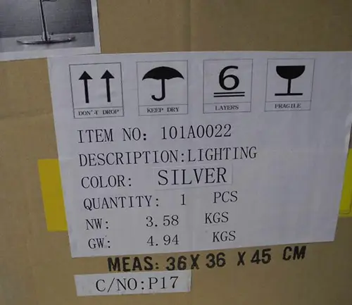 Photo de l’avis officiel: Sinus Lighting Lampe de table — risque: Choc électrique (A11/00069/22)