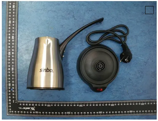 Photo de l’avis officiel: SINBO Cafetière électrique — risque: Choc électrique