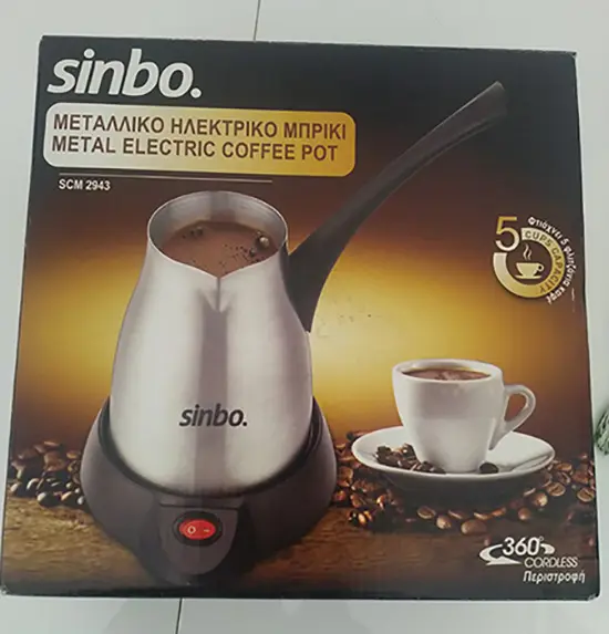 Photo de l’avis officiel: SINBO Cafetière électrique — risque: Choc électrique