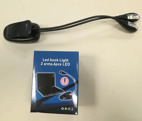Foto dell’avviso ufficiale: LED book Light Luce del LED — rischio: Ambiente & Rischio per la salute / altro