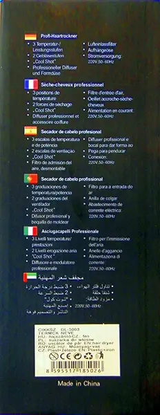 Foto do aviso oficial: DALING Professional Hair Dryer Secador de cabelo — risco: Queimaduras & Choque elétrico