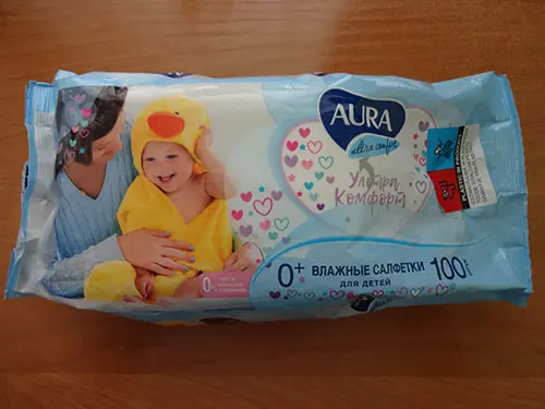Zdjęcie z oficjalnego zgłoszenia: cotton club Wet wipes for babies „AURA ultra comfort“ Mokre chusteczki dla niemowląt — ryzyko: Chemiczne