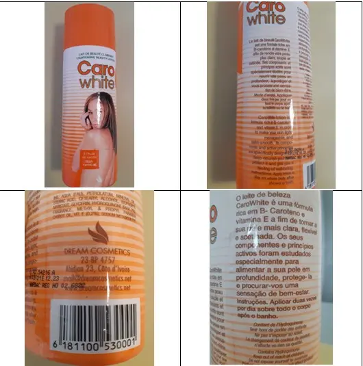 Foto dell’avviso ufficiale: Dream Cosmetics Caro White Crema per schiarire la pelle — rischio: Rischio chimico