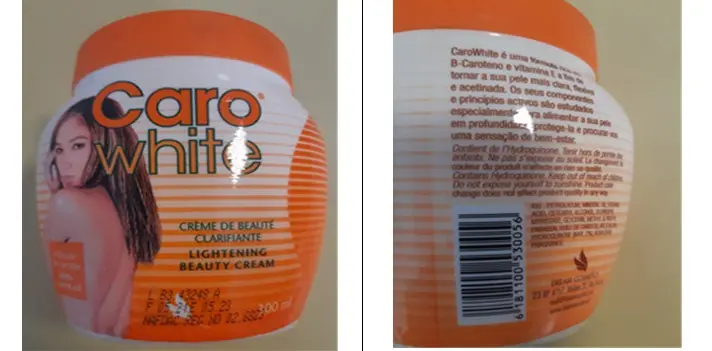 Foto dell’avviso ufficiale: Dream Cosmetics Caro White Crema per schiarire la pelle — rischio: Rischio chimico