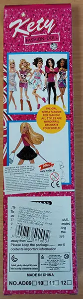 Foto do aviso oficial: Midex Kety FASHION DOLL Boneca de plástico — risco: Químico
