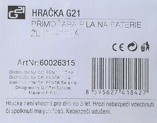 Foto dell’avviso ufficiale: G21 přímočará pila Giocattolo a batteria — rischio: Ambiente
