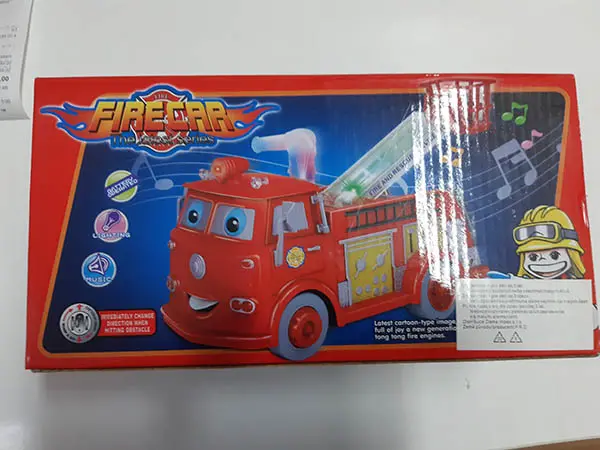 Foto dell’avviso ufficiale: Fire car Giocattolo a batteria — rischio: Ambiente