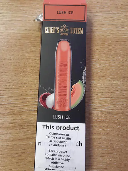 Photo de l’avis officiel: Chief's Totem 600 Puffs Cigarette électronique jetable — risque: Risque chimique