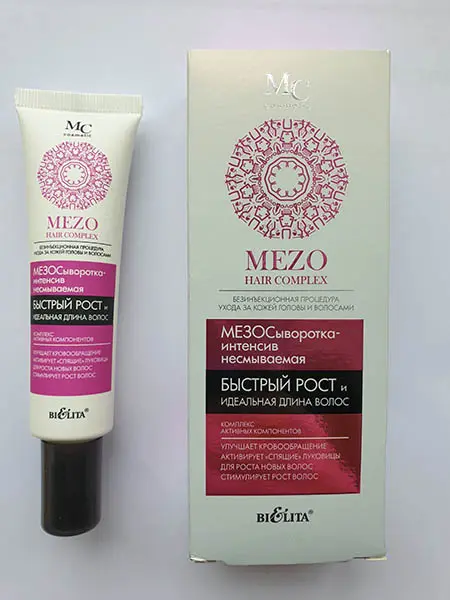 Foto uit de officiële melding: Belita MEZO hair complex Haargroei serum — risico: Chemische risico's