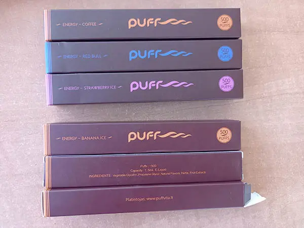 Photo de l’avis officiel: PUFF Puff~ Energy 500 puffs Inhalateur jetable — risque: Risque chimique