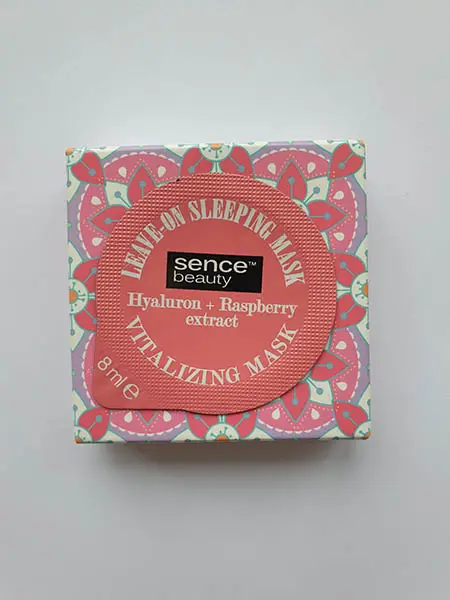 Photo de l’avis officiel: Sence beauty Hyaluron + Raspberry extract leave-on sleeping mask Masque facial cosmétique — risque: Risque chimique