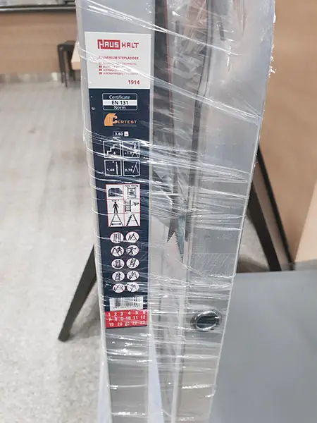 Photo de l’avis officiel: HAUSHALT Aluminium Step Ladder Échelle — risque: Blessures