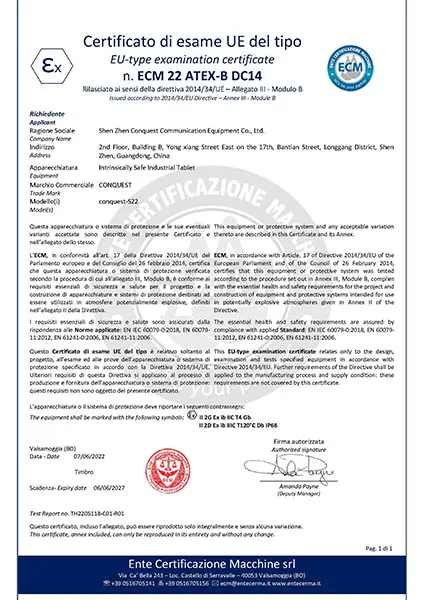 Photo de l’avis officiel: Conquest Tablette pour atmosphères explosives — risque: Brûlures & Blessures