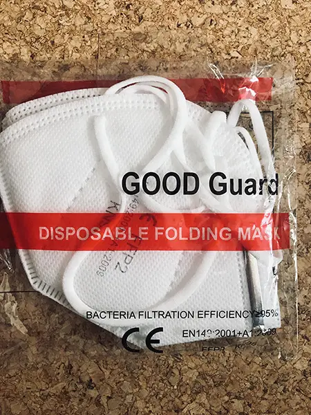 Photo de l’avis officiel: "Good Guard", "DISPOSABLE FOLDING MASK" Masque de protection — risque: Risque sanitaire/autre