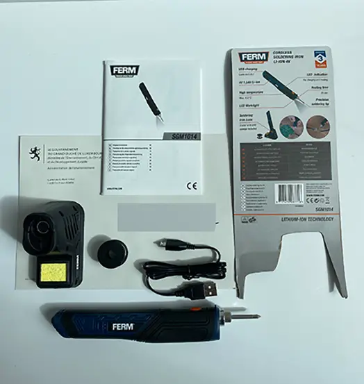 Photo de l’avis officiel: FERM FERM kit de soudage Fer à souder sans fil — risque: Risque chimique