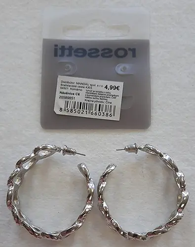 Foto dell’avviso ufficiale: rossetti Earrings C6 Orecchini — rischio: Rischio chimico