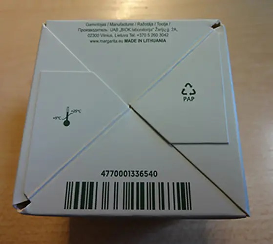 Foto do aviso oficial: Margarita Veido kremas su kolagenu ir augaliniu aliejumi brandžiai odai Creme de rosto — risco: Químico
