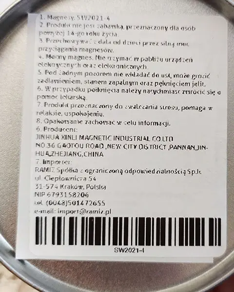 Foto do aviso oficial: Magnesy Bolas magnéticas — risco: Ferimentos