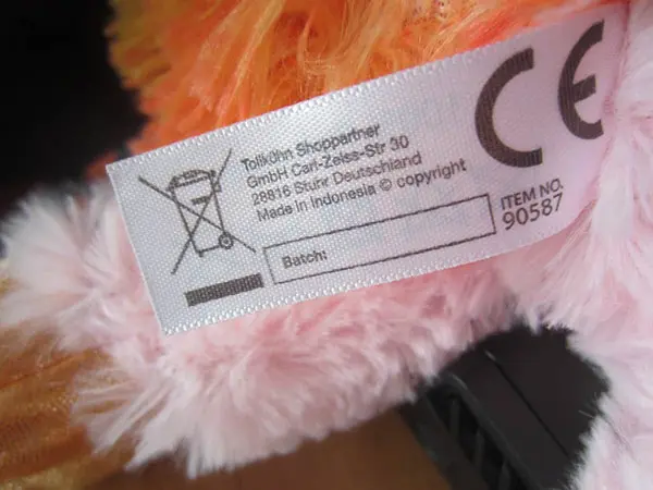 Foto do aviso oficial: Tollkühn Shoppartner Unicorn Brinquedo macio — risco: Engasgamento