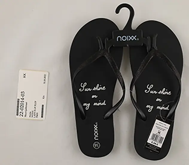 Photo de l’avis officiel: NOIXX Lady Flip Flop Sandales de plage — risque: Risque chimique