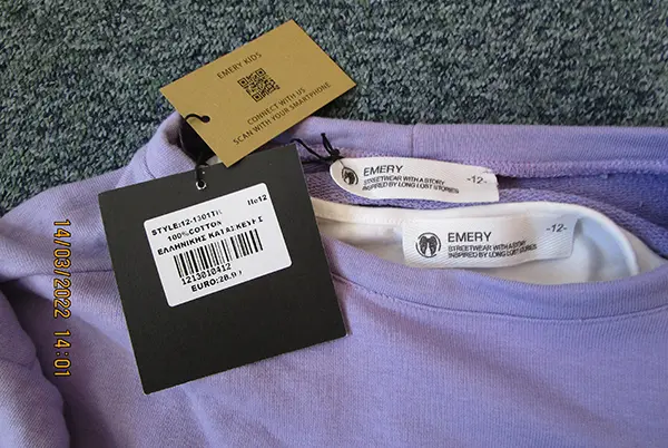 Photo de l’avis officiel: EMERY KIDS Ensemble de vêtements pour enfants — risque: Blessures