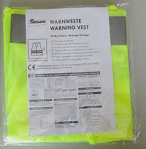 Photo de l’avis officiel: Sesam Gilet de sécurité — risque: Blessures