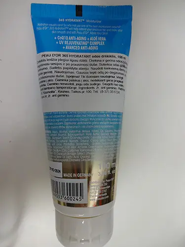 Photo de l’avis officiel: Peau D‘OR 365 HYDRATANT Crème hydratante — risque: Risque chimique
