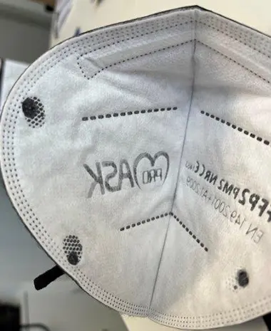 Foto aus der offiziellen Meldung: PRO MASK PRO MASK FFP2 Protective Mask Partikelfiltermaske — Risiko: Gesundheitsrisiken/Sonstige