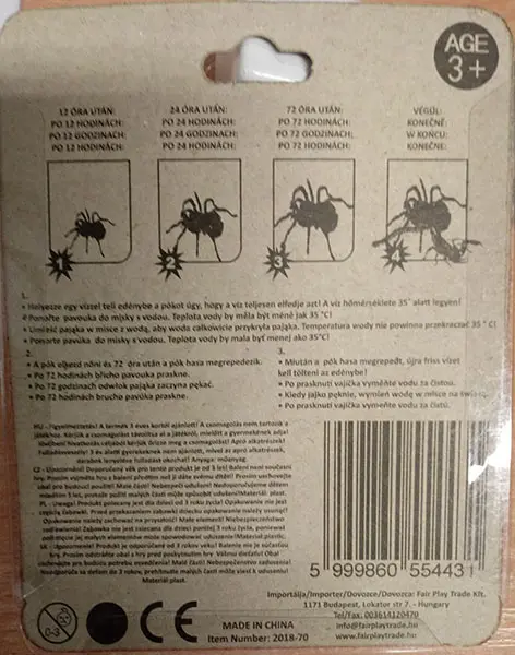 Photo de l’avis officiel: SURPRISE SPIDER Jouet extensible — risque: Étouffement & Blessures
