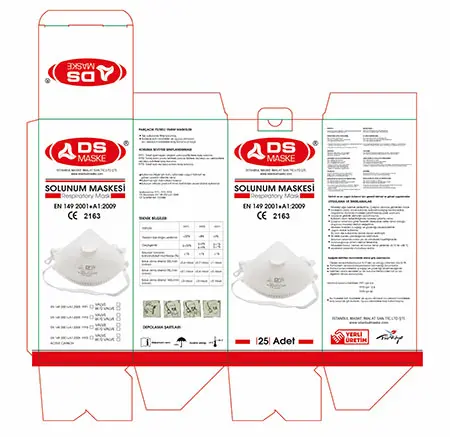 Foto dell’avviso ufficiale: DS Mask Respiratory mask Maschera filtro antiparticolato — rischio: Rischio per la salute / altro