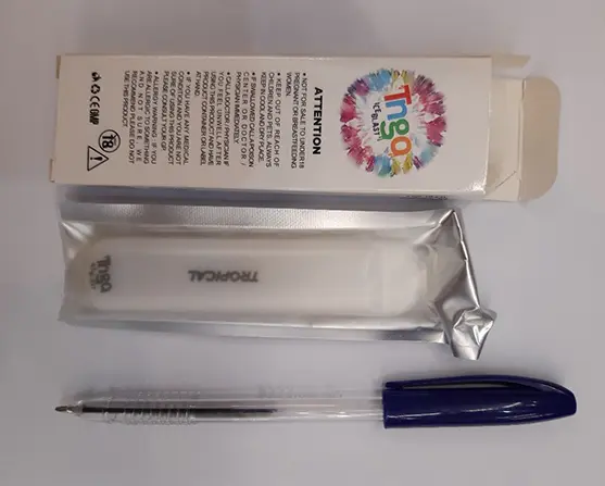 Photo de l’avis officiel: TNGO TNGO ice blast (mini) Cigarette électronique jetable — risque: Risque chimique