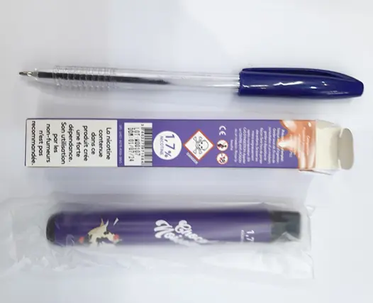 Photo de l’avis officiel: Liquideo Cigarette électronique jetable — risque: Risque chimique