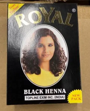 Foto dell’avviso ufficiale: Royal Black Henna Tintura per capelli — rischio: Rischio chimico (A12/01182/22)