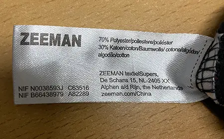 Foto dell’avviso ufficiale: Zeeman Pantaloni per bambini — rischio: Lesioni (A12/01206/22)