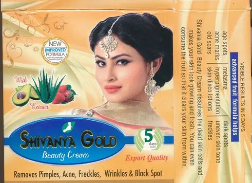 Zdjęcie z oficjalnego zgłoszenia: AQSA Cosmetics SHIVANYA GOLD Beauty Cream Krem do skóry — ryzyko: Chemiczne