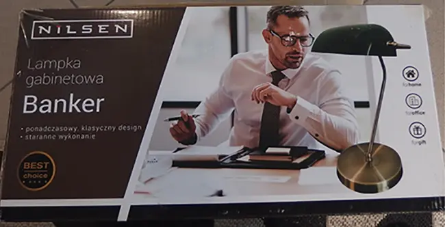 Photo de l’avis officiel: Nilsen Lampka gabinetowa Lampe de bureau — risque: Choc électrique & Incendie