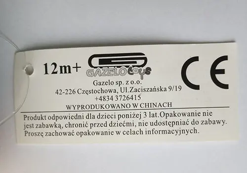 Foto uit de officiële melding: GAZELOtoys Zabawka dla malucha Plastic speelgoed — risico: Verstikking door inslikken